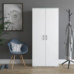 Schuhschrank "Torge" Weiß 80 X 178 Cm Vicco -Vicco m2064 04 ol