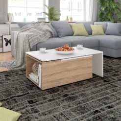 Couchtisch "Leo" Sonoma/Weiß 154 X 38 Cm Vicco -Vicco m2070 04 ol