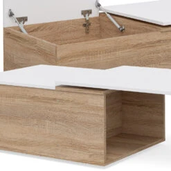 Couchtisch "Leo" Sonoma/Weiß 154 X 38 Cm Vicco -Vicco m2070 06 ol