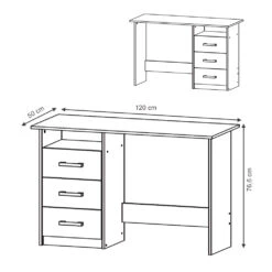 Schreibtisch "Meiko" Sonoma 120 X 50 Cm Vicco -Vicco m2160 03 ol