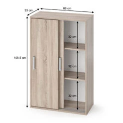 Kleiderschrank "Falk" Sonoma 68 X 108 Cm Vicco 12 Kleiderschrank "Falk" Sonoma 68 X 108 Cm Vicco -Vicco m2169 03 ol