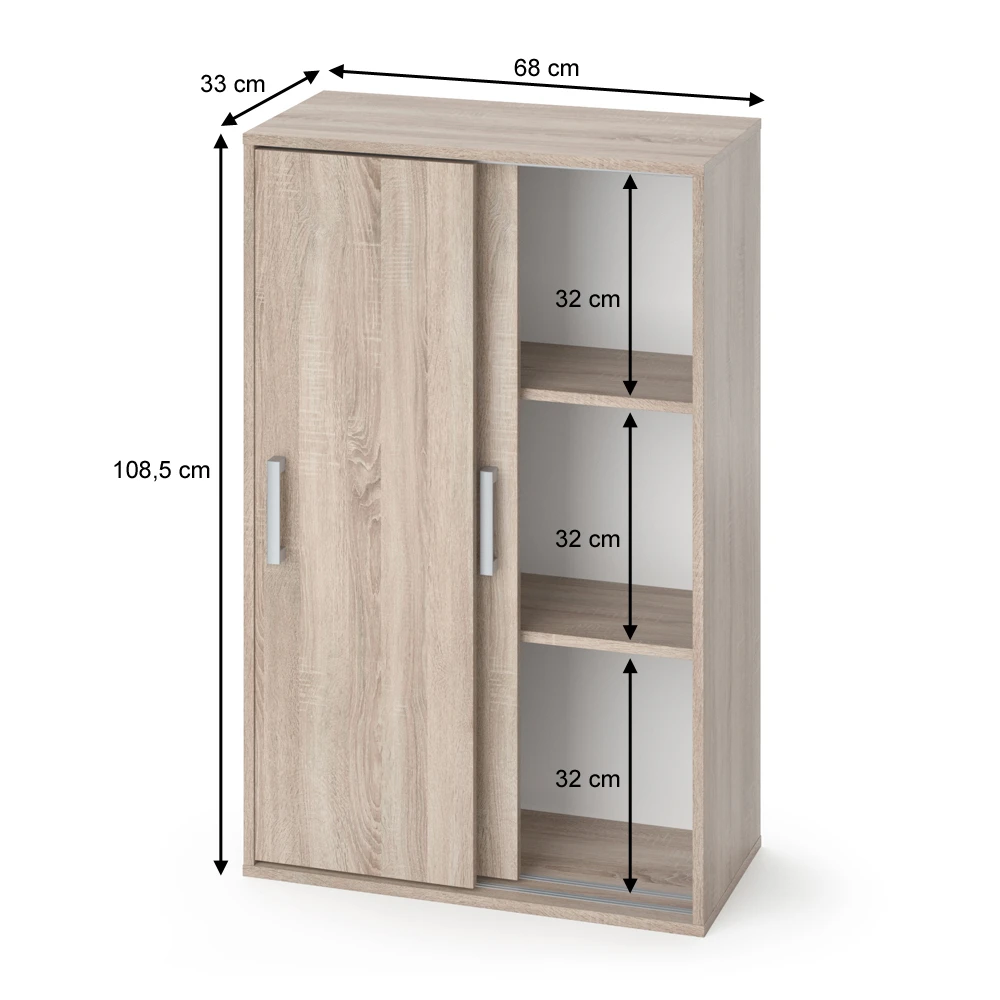 Kleiderschrank "Falk" Sonoma 68 X 108 Cm Vicco 5 Kleiderschrank "Falk" Sonoma 68 X 108 Cm Vicco – Bild 3