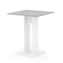 Esstisch "Ewert" Beton/Weiß 65 X 65 Cm Vicco