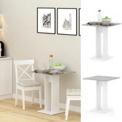 Esstisch "Ewert" Beton/Weiß 65 X 65 Cm Vicco -Vicco m2172 02 ol