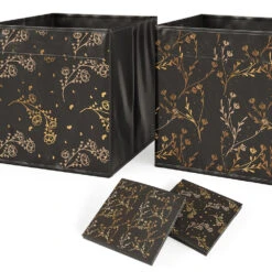 Raumteiler "Ludus" Schwarz 142.5 X 36.2 Cm Mit 2 Faltboxen Opt.2 Vicco -Vicco m2191 fb4678 06 ol