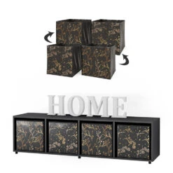 Raumteiler "Ludus" Schwarz 142.5 X 36.2 Cm Mit 2 Faltboxen Opt.2 Vicco -Vicco m2191 fb4678 07 ol