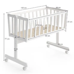 Babybett Weiß Vitalispa 12 Babybett Weiß Vitalispa -Vicco m2284 03