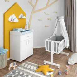 Babybett Weiß Vitalispa 13 Babybett Weiß Vitalispa -Vicco m2284 04