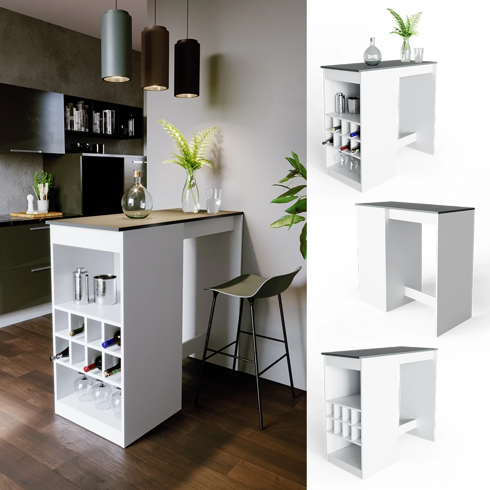 Bartisch "Ross" Anthrazit/Weiß 115 X 50 Cm Vicco 4 Bartisch "Ross" Anthrazit/Weiß 115 X 50 Cm Vicco – Bild 2