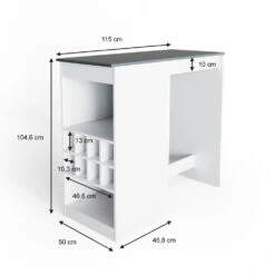 Bartisch "Ross" Anthrazit/Weiß 115 X 50 Cm Vicco 11 Bartisch "Ross" Anthrazit/Weiß 115 X 50 Cm Vicco -Vicco m2297 03 ol