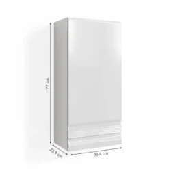 Badschrank "Freddy" Weiß Hochglanz 36 X 77 Cm Vicco -Vicco m2299 03 ol 1