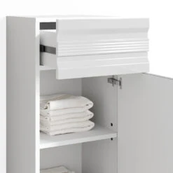 Midischrank "Freddy" Weiß Hochglanz 36 X 79 Cm Vicco -Vicco m2299 06 ol