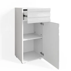 Midischrank "Freddy" Weiß Hochglanz 36 X 79 Cm Vicco -Vicco m2299 07 ol