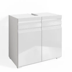 Waschbeckenunterschrank "Freddy" Weiß Hochglanz 60 X 56 Cm Vicco