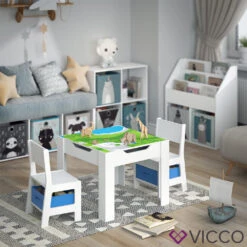 Kindersitzgruppe "Stella" Weiß/Blau Vicco -Vicco m2366 04 ol