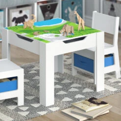 Kindersitzgruppe "Stella" Weiß/Blau Vicco -Vicco m2366 05 ol