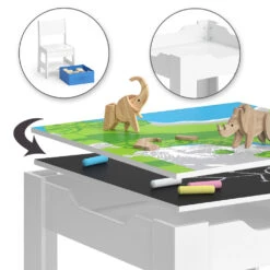 Kindersitzgruppe "Stella" Weiß/Blau Vicco -Vicco m2366 06 ol