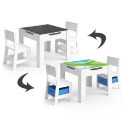 Kindersitzgruppe "Stella" Weiß/Blau Vicco -Vicco m2366 07 ol