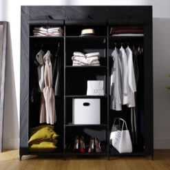 DIY Kleiderschrank XXL 150 X 175 X 45 Cm Schwarz Vicco -Vicco m2373 05 ol