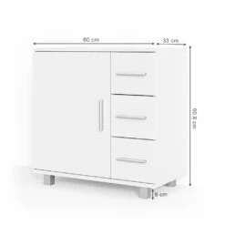 Waschbeckenunterschrank "Ilias" Weiß 60 X 60.8 Cm Vicco -Vicco m2385 03 ol