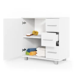 Waschbeckenunterschrank "Ilias" Weiß 60 X 60.8 Cm Vicco -Vicco m2385 07 ol