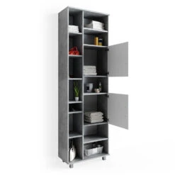 Badschrank "Ilias" Beton/Weiß 60 X 190 Cm Vicco 15 Badschrank "Ilias" Beton/Weiß 60 X 190 Cm Vicco -Vicco m2389 07 ol