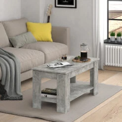 Couchtisch "Lorenz" Beton 100 X 50 Cm Mit Liftfunktion Vicco -Vicco m2428 04 ol