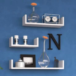 Wandregal Weiß 60 X 10 Cm 3er Set Vicco -Vicco m2471 05 ol