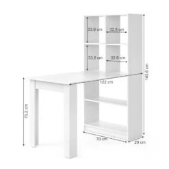 Schreibtisch "Gael" Weiß 70 X 122 Cm Vicco -Vicco m2493 03 ol