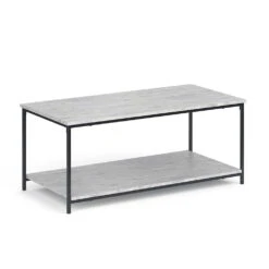Couchtisch "Fyrk" Beton/Schwarz 108 X 52 Cm Vicco