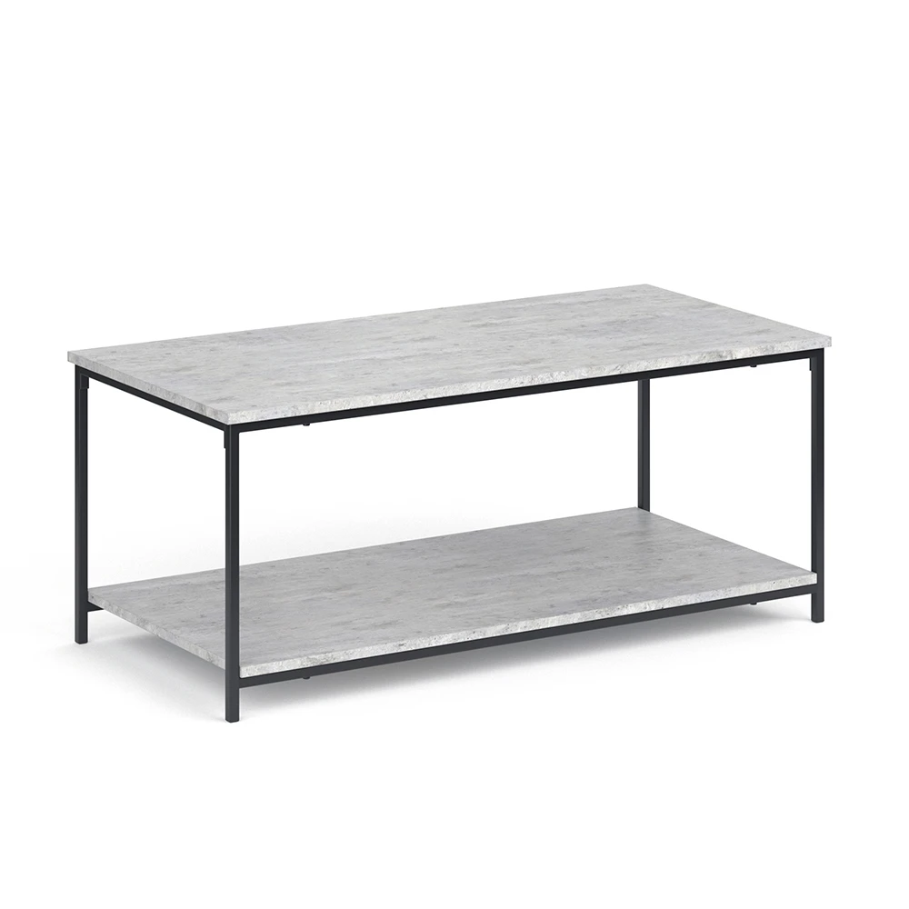 Couchtisch "Fyrk" Beton/Schwarz 108 X 52 Cm Vicco 3 Couchtisch "Fyrk" Beton/Schwarz 108 X 52 Cm Vicco