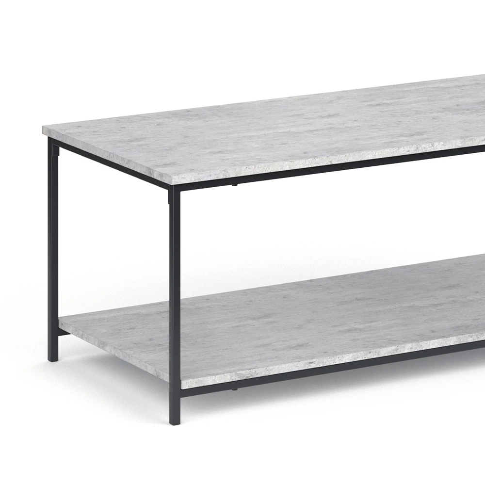 Couchtisch "Fyrk" Beton/Schwarz 108 X 52 Cm Vicco 8 Couchtisch "Fyrk" Beton/Schwarz 108 X 52 Cm Vicco – Bild 6