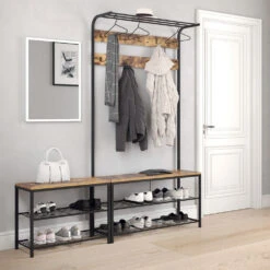 Schuhbank "Fyrk" Eiche Rustikal/Schwarz 70 X 51.5 Cm Vicco 12 Schuhbank "Fyrk" Eiche Rustikal/Schwarz 70 X 51.5 Cm Vicco -Vicco m2512 04 ol