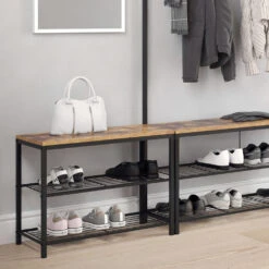 Schuhbank "Fyrk" Eiche Rustikal/Schwarz 70 X 51.5 Cm Vicco 13 Schuhbank "Fyrk" Eiche Rustikal/Schwarz 70 X 51.5 Cm Vicco -Vicco m2512 05 ol