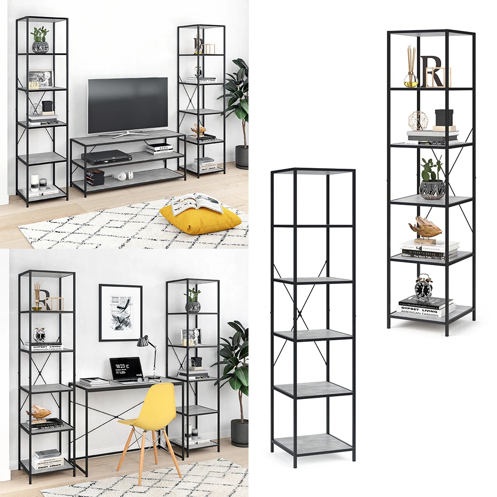 Raumteiler "Fyrk" Beton/Schwarz 40 X 174 Cm Vicco 10 Raumteiler "Fyrk" Beton/Schwarz 40 X 174 Cm Vicco – Bild 8