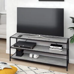 Lowboard "Fyrk" Beton/Schwarz 120 X 53 Cm Vicco -Vicco m2515 05 ol