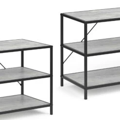 Lowboard "Fyrk" Beton/Schwarz 120 X 53 Cm Vicco -Vicco m2515 06 ol