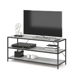 Lowboard "Fyrk" Beton/Schwarz 120 X 53 Cm Vicco -Vicco m2515 07 ol