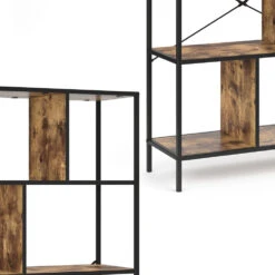 Raumteiler "Fyrk" Eiche Rustikal/Schwarz 80 X 146 Cm Vicco -Vicco m2518 06 ol