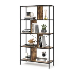 Raumteiler "Fyrk" Eiche Rustikal/Schwarz 80 X 146 Cm Vicco -Vicco m2518 07 ol