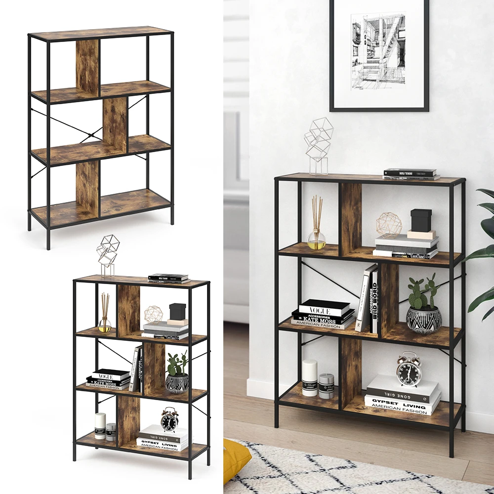 Raumteiler "Fyrk" Eiche Rustikal/Schwarz 80 X 113 Cm Vicco 4 Raumteiler "Fyrk" Eiche Rustikal/Schwarz 80 X 113 Cm Vicco – Bild 2