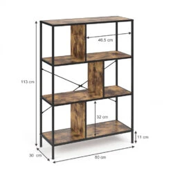 Raumteiler "Fyrk" Eiche Rustikal/Schwarz 80 X 113 Cm Vicco 12 Raumteiler "Fyrk" Eiche Rustikal/Schwarz 80 X 113 Cm Vicco -Vicco m2519 03 ol