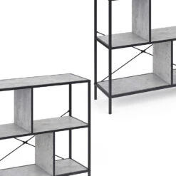 Raumteiler "Fyrk" Beton/Schwarz 80 X 79 Cm Vicco -Vicco m2524 06 ol