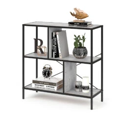 Raumteiler "Fyrk" Beton/Schwarz 80 X 79 Cm Vicco -Vicco m2524 07 ol