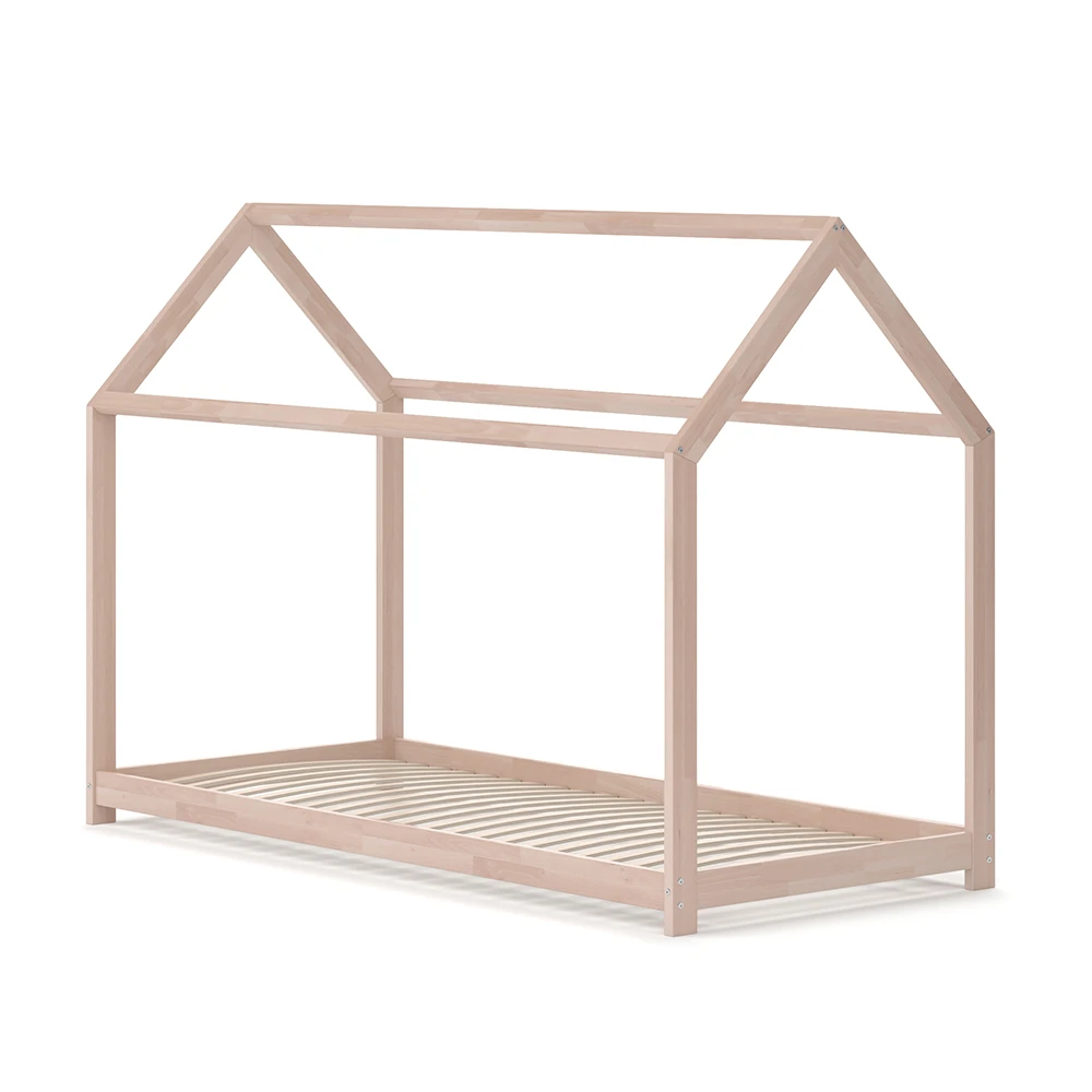 Hausbett "Wiki" Naturholz 90x200 Cm Vitalispa 3 Hausbett "Wiki" Naturholz 90x200 Cm Vitalispa