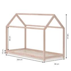 Hausbett "Wiki" Naturholz 90x200 Cm Vitalispa 12 Hausbett "Wiki" Naturholz 90x200 Cm Vitalispa -Vicco m2533 03 ol