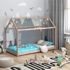 Hausbett "Wiki" Naturholz 90x200 Cm Vitalispa 13 Hausbett "Wiki" Naturholz 90x200 Cm Vitalispa -Vicco m2533 04 ol