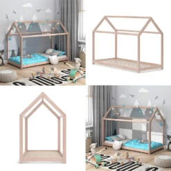 Hausbett "Wiki" Naturholz 90x200 Cm Vitalispa 17 Hausbett "Wiki" Naturholz 90x200 Cm Vitalispa -Vicco m2533 08 ol