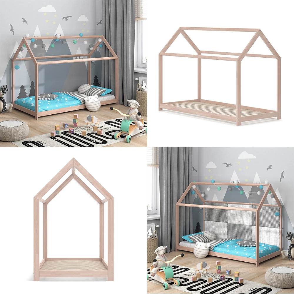 Hausbett "Wiki" Naturholz 90x200 Cm Vitalispa 10 Hausbett "Wiki" Naturholz 90x200 Cm Vitalispa – Bild 8