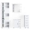 Badmöbel Set "Ilias" Weiß 4 Teile, Mit Hochschrank Vicco -Vicco m2567 01 ol